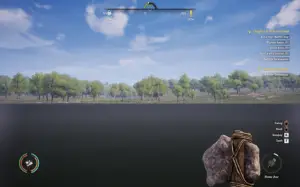 Looking across a wide river in Medieval Dynasty