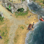 Fighting a large kraken in Age of Mythology Retold