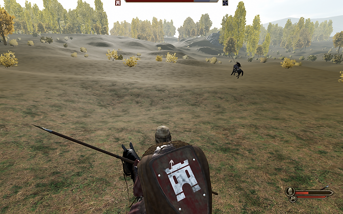 Chasing down a foe on horseback in Bannerlord