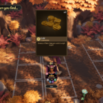 Screenshot from For The King 2 showing a character encountering gold coins with an information panel about the currency.