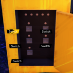 Control panel with multiple switches labeled "Switch."